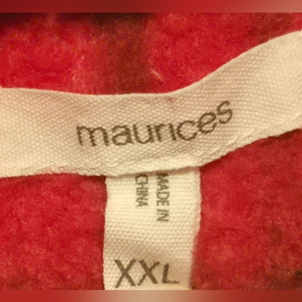Maurices Red and Black Plaid Cozy Top - Picture 6 of 9